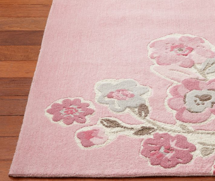 Pottery Barn Kids Clara Rug Floral Pink Wool 3x5 3 x 5 SEALED NEW! eBay