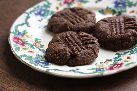 vegan chocolate peanut butter cookies