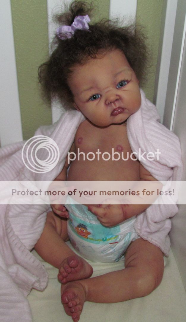 Reborn Big Baby Girl Paris Stoete AA Ethnic Biracial 3 Month Old Doll Art No Res