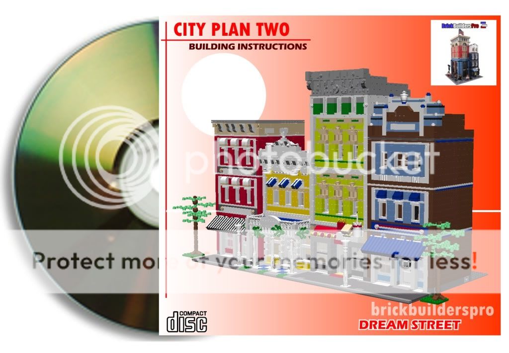 Town Plan Instructions on CD Custom Lego 10218 10224 town disney main