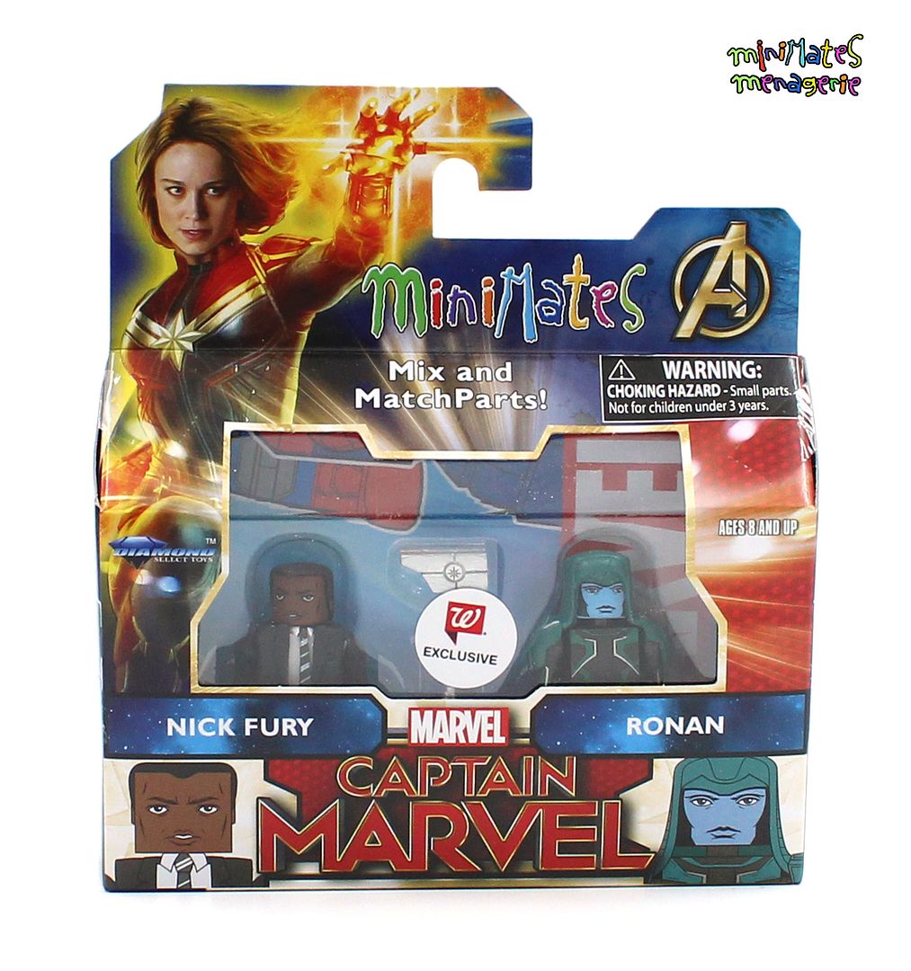 Marvel Minimates Walgreens Captain Marvel Movie Nick Fury /& Ronan